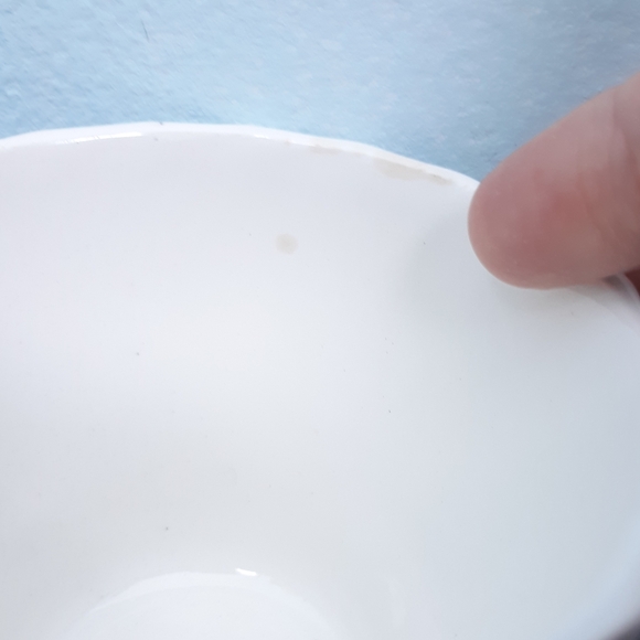 2 Royal Mail Teacups Black White Ironstone England Transferware Antique VTG - Picture 3 of 11